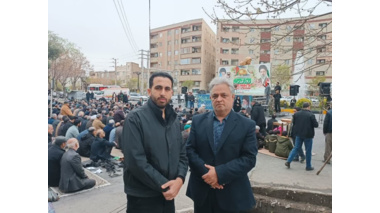 حضور رئیس و کارکنان مرکز تحقیقات و آموزش کشاورزی استان تهران در راهپیمایی روز جهانی قدس ؛